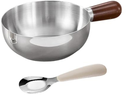 JISADER Cacerola de Acero Inoxidable Olla Pequeña para Cocinar Olla para Leche