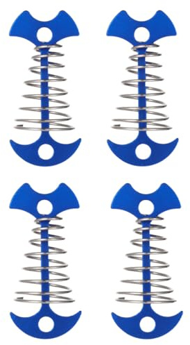iplusmile 4 Stück Fischgräten Zeltheringe aus Aluminiumlegierung mit Federhaken Korrosionsbeständig Großzügig Camping Zubehör für Outdoor Zeltbefestigung