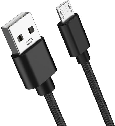 Amzpas Cavo Micro USB, Nylon Intrecciato, Android Trasferimento Dati e Ricarica Rapida Compatibile con Samsung S5/S6/S7, Huawei, HTC,LG,Kindle, PS4 (1M)