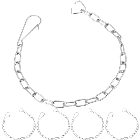 Anneome Catena in Acciaio Inox 304 per Valvola di Scarico Wc, Kit 5 Pezzi Ganci per Serbatoio Water, Accessori di Ricambio per Parti Bagno e Sostituzione Valvola a Battente, Adatta