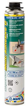 Schiuma poliuretanica per componenti non strutturali 750ml MapePur Multi Adhesive Foam G Mapei