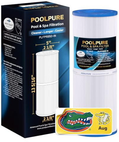 POOLPURE - Filtro para SPA PLFPRB50-IN, Recambio para Pleatco PRB50-IN, Unicel C-4950, Filbur FC-2390, Jacuzzi J210/J220/J235/J245/J275, Guardian 413-212-02, 373045, 5x13, 1 Unidad.