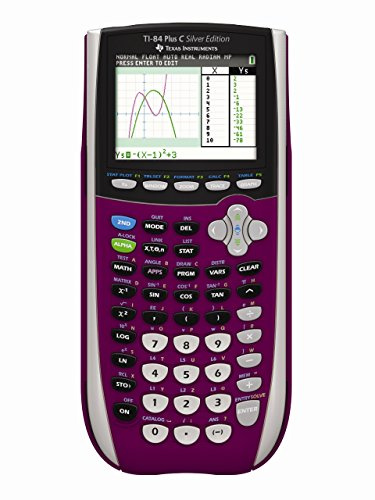 Texas Instruments TI-84 Plus C Silver Edition Graphing Calculator, Black (Renewed)