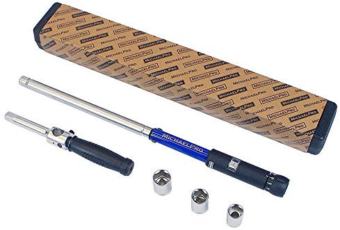 MichaelPro MP001002 Click Through Torque Wrench - 1/2 Inch Dr with 3 Sockets (11/16, 3/4, 13/16 / 17-19-21 mm) with Precise Micro Adjustment - 2in1 with Lug Wrench for Automotive and Changing Tires