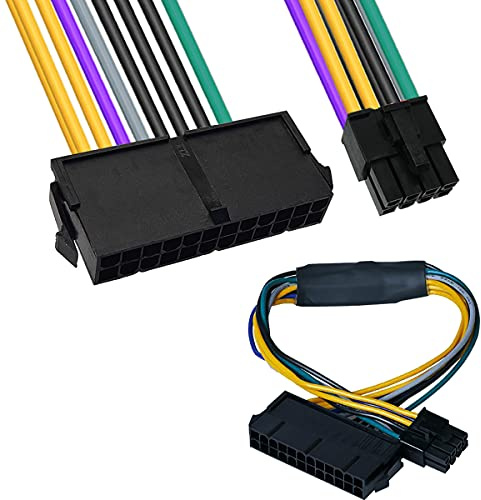 Xiatiaosann 24-pin auf 8-pin ATX Netzteilkabel, Netzteil Adapter für DELL Optiplex Motherboards 3020 7020 9020 30cm 12-Zoll 18AWG