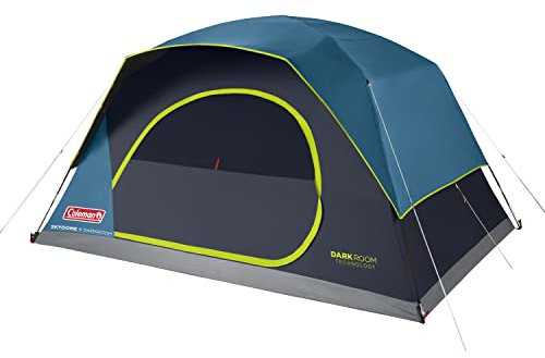 Coleman Skydome 4 Zelt|4 Personen Campingzelt|extra dunkle Schlafkabine|Kuppelzelt|100% wasserdicht|Aufbau in 5 Minuten