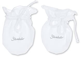 Sterntaler Baby unisex kattvantar baby ekologisk bomull repvantar dubbelpack – kattvantar baby – tillverkad av singlejersey (bio), Vit, En Storlek