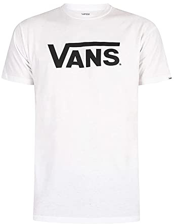 Vans Herren Classic Drop V T-Shirt, Weiß-Schwarz, M