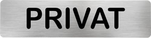 Becral® - Señal de acero inoxidable PRIVAT | Placa puerta EN CATALAN | Señal informativa | Cartel Puerta 200X50mm