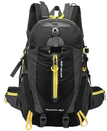 LOUIKA Wasserdichter Kletterrucksack, Rucksack 40L, Outdoor-Sporttasche, Reiserucksack, Camping-Wanderrucksack, Trekkingtasche (Size : 30-40L, Color : Black 40L)
