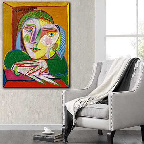 Dittelle Mode Wandkunst Picasso-Marie-Therese Wandbilder für Wohnzimmer Wohnkultur Gedruckte Gemälde 27,5 x 39,3 (70 x 100 cm) Kein Rahmen