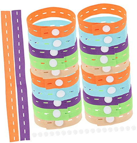 Didiseaon 50pcs Adjustable Elastic Clothes Storage Bands Button Multipurpose Clothing Storage Straps for Closet Organizing and Wrapping Clothes Elastic Garment Tool for Home and Travel