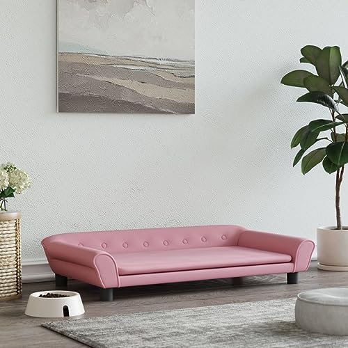 puraday Hundebett Rosa 100x50x21 cm Samt Hundesofa Katzensofa Hundebetten Katzenbett Bequeme Haustierbett Stilvolles Design Kann Im Wohnzimmer Oder Schlafzimmer Platziert Werden