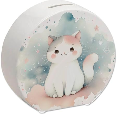 süße Katze Spardose Niedliche sitzende Kätzchen Spardose Süßes Haustier-Design Tierfreundliches dasitzendes Katzen-Sparschwein