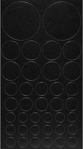 haggiy Abdeckkappen/Möbelpflaster Mix Ø10-40mm, 38 STK. - Schwarz-glatt | Selbstklebende Abdeckungen für Schrauben & Bohrlöcher, Möbelschutzkappen, Schraubabdeckung