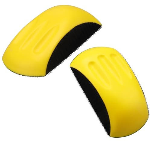 2PCS Sanding Block 6 Inch Mouse-Shaped Hook and Loop Hand Sander Blocks | Quick Disc Changes, Ergonomic Grip, Ideal for Furniture Metal and Crafts