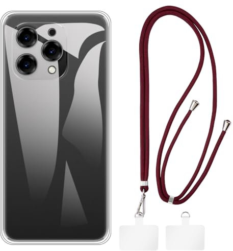 Crossbody-/Halsband-TPU-Handyhüllen-Set Kompatibel mit Doogee N55 Pro, Stoßfeste Schutzhülle mit Verstellbarem Tragegurt
