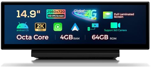 Autoradio voiture tablette GPS pour Audi A6 A7 Android 13 WiFi 4G XTRONS QLA42A6L Carplay Auto 14,9 pouces