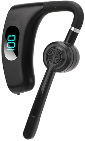 Auricular, Sonido Claro con Altavoz de Diafragma, 5.2, Eje Giratorio, Conexión de Dispositivo Dual, Rotación de 270° (con Reducción de Ruido, para Conducción Comercial) (Black)