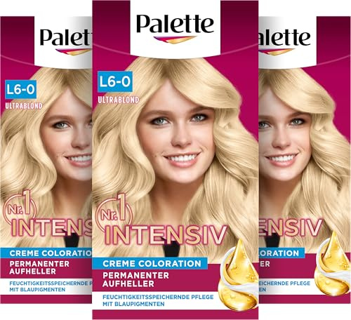 Palette Intensiv Creme Coloration L6-0/100 Ultrablond (125 ml) | Permanente Haarfarbe für leuchtende, langanhaltende Farbbrillanz, intensiven Farbglanz und 100 % Grauabdeckung