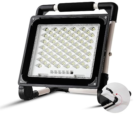 Projecteur LED extérieur, lampes de travail LED 100/200/300/400W Projecteur Extérieur Portable LED Réflecteur Projecteur Rechargeable Projecteur Projecteur Lampe De Construction pour garage, cour, pel