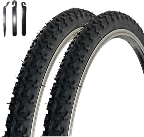 2 x VEE Rubber V123 26 Fahrradreifen Schwarz 47-559 (26 x 1.75) inkl. maxxi4you Reifenheberr