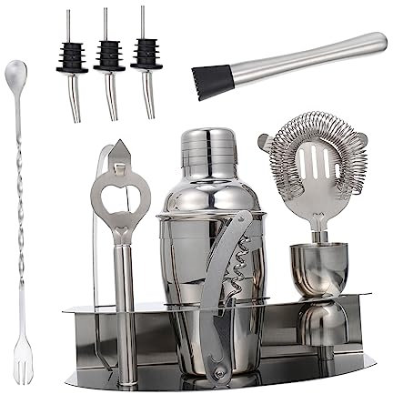 SHOWERORO Cocktail Shaker Bartender Kit Bar Accessories Cocktail Strainer Shaker Bottle Home Bar Tools