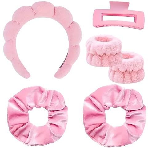 6 Stück Skincare Haarband, Handgelenk Waschband, Multifunktional, Schön und Praktisch Kosmetik Haarband, Ideal für Den Alltag Oder Besondere Anlässe, für Menschen Mit Langem Haar und Schönheit