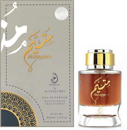 Arabiyat Mutayyem Eau de Parfum Spray Naturale Donna e Uomo (Unisex), 100 ml, 80% Vol Prodotto negli Emirati Arabi Uniti