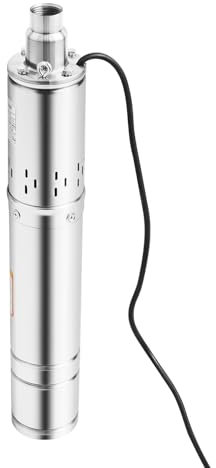 DSYOGX 3.5 Zoll Tiefbrunnenpumpe, 500W Brunnenpumpe Wasserbrunnenpumpe aus 304 Edelstahl, Schraubenpumpe für die Frischwasserversorgung von Häusern, Bauernhöfen und Hütten auf dem Land