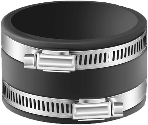 ANFUXT Ø 100 mm Verbinder Flexible Gummimuffe mit Edelstahlschellen, Flexible Gummi Muffe, Rohrverbinder für Rohrlüfter Rohrventilator Abluftschlauch Lüftungsschlauch Schlauch Klimaschlauch