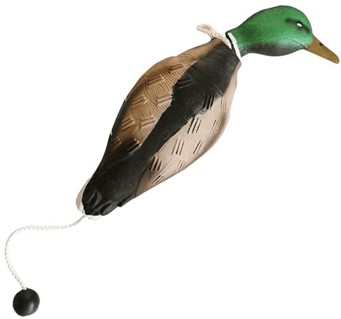 GOMETY Enten Dummy Stoßstange, Mallard Mimics Duck Stoßfänger Spielzeug, Dummy Hundetraining Trainer Für Falsche Enten, Jagdhundezubehör Für Das Training Der Jagdhund Retriever Fähigkeiten