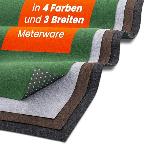 Midori Rasenteppich | Hochwertiger Balkonteppich 133 x 300 cm in Braun | Strapazierfähiger & wasserdurchlässiger Kunstrasen-Teppich mit Noppen
