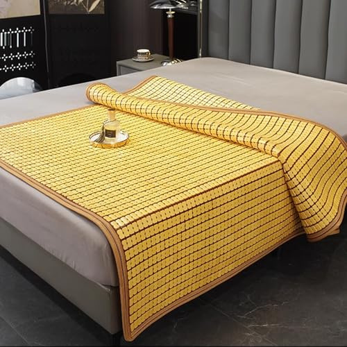 Cubrecolchón refrescante de bambú, tapete de dormir de verano de doble cara (120 x 190 cm), tejido de bambú transpirable para máxima comodidad y frescura