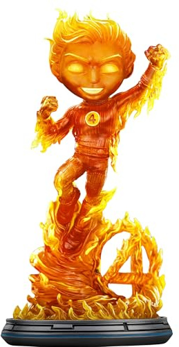 Iron Studios Statue miniature : la torche humaine : les 4 premiers pas fantastiques 20,9 cm