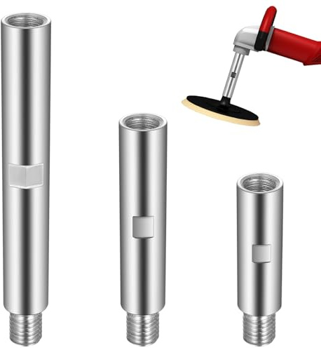 3-delars M14 förlängningsstång för vinkelslip, aluminium förlängningsaxel M14-adapter för polermaskin, slipmaskinstillbehör (75/100/140 mm)