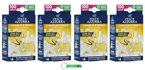 Felce Azzurra Aria Casa Vaniglia e Monoi Refil, deodorante per ambienti 20 ml + portachiavi Beni Culinari
