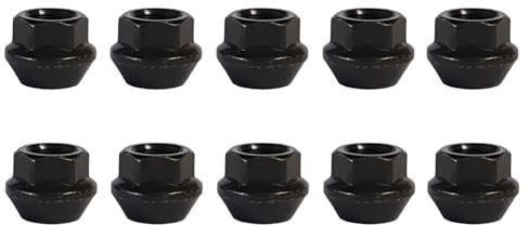 TRACER 10x Offene Radmutter M12x1.25 Kegelbund 60° 17mm | Schlüsselweite 17mm kompatibel mit
