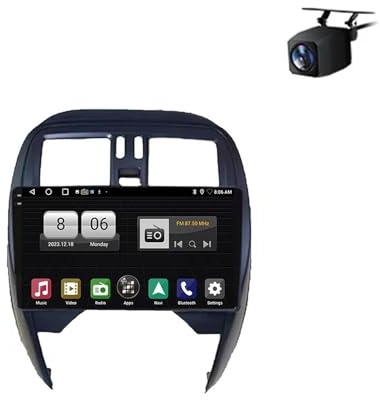 2 Din Car Radio for NISSAN Micra K13 March K13 2013-2017 Android 15 9 Inch Portable Car Stereo with Bt Gps Wifi Fm Am Rds Radio Backup Camera Multimedia-Player For, 8 Core 6G+128G