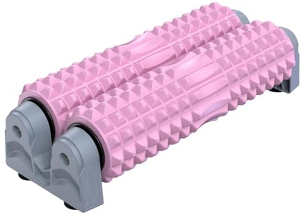 Rodillo para fascia con y soporte, masaje manos libres para espalda y piernas, 53 cm, rodillo de masaje de tejido profundo con puntos 3D, para entrenamiento de fascia y fitness