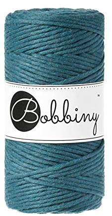 Bobbiny Macrame Cords 3 mm - 100 m - 100% bawełna (Peacock Blue)