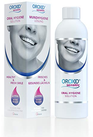 OROXID Sensitiv Solution für die tägliche Mundhygiene und Behandlung empfindlicher Schleimhäute, Zahnfleischentzündungen und Blutungen, Desinfektion, 250 ml