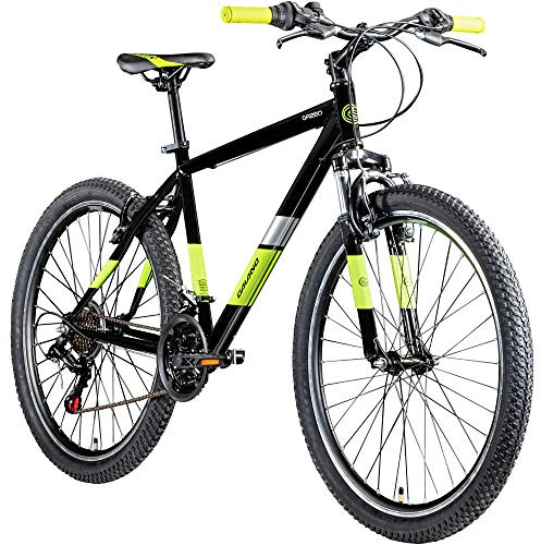 Galano GA260 26 Zoll Mountainbike Hardtail MTB Fahrrad 21 Gang Mountain Bike (schwarz/grün, 46 cm)