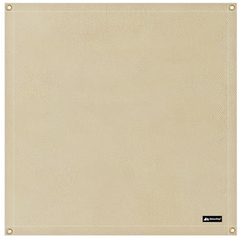 TRIWONDER Feuerfeste Matte Feuerlöschdecke Feuerstelle Matte unter dem Grill Schutz Deck Terrasse Gras BBQ Fiberglas Gasgrill Matte Klempner's Pad Öl Pad feuerhemmende Decke (beige, 80 x 80 cm)