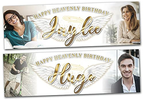 Cartel personalizable para exteriores, para cumpleaños, funerario, ceremonia conmemorativa, cualquier nombre