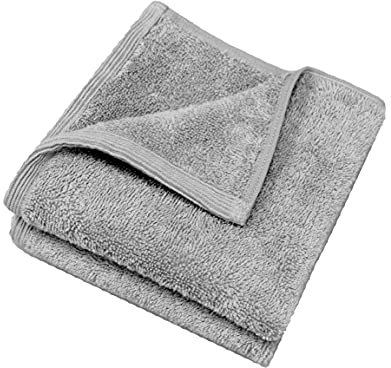 Allure Pack of 2 Bamboo Face Cloths 30 x 30cm – Luxury Super Soft Hypo-Allergenic Plush 550GSM Pair of Flannel Towels (Silver Grey)