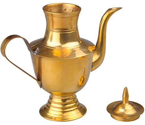 Cabilock 1pezzi Teiera Decorativa Rame Vintage Con Design Buddha Per Liquori Per Decorazione Casa e Ufficio
