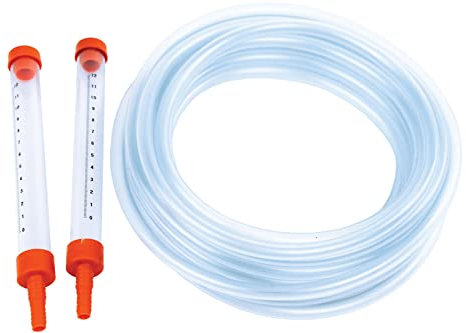 Toolty Kit de medidor de nivel de agua de PVC, nivel de burbuja de manguera, diámetro de 3/8 pulgadas, 20 m, para medición precisa de nivel de puntos distantes, bricolaje, TLTY-P20