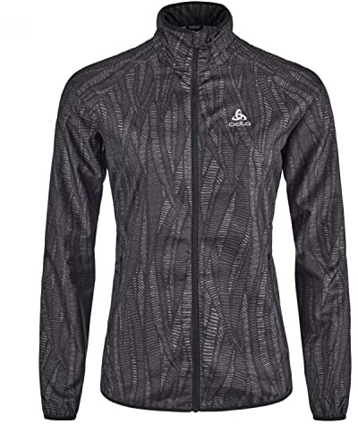 Odlo Damen Laufjacke ESSENTIALS LIGHT PRINT, black, L