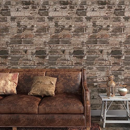 VaryPaper Papel Pintado Pared Efecto Ladrillo 3d 40cmx200cm Revestimiento de Paredes Vinilos para Muebles Papel Autoadhesivo Pared Lavable Baño Papel de Pared Salon Papel Tapiz Vintage Cocina Comedor